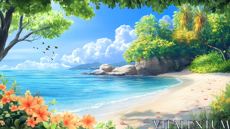 Tropical Paradise Beach Awaits.