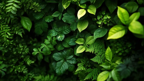 Dense leafy foliage with layered green plant textures.