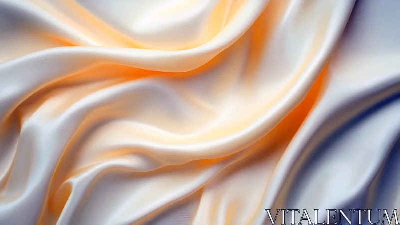 Macro study of iridescent satin folds under warm diffused light