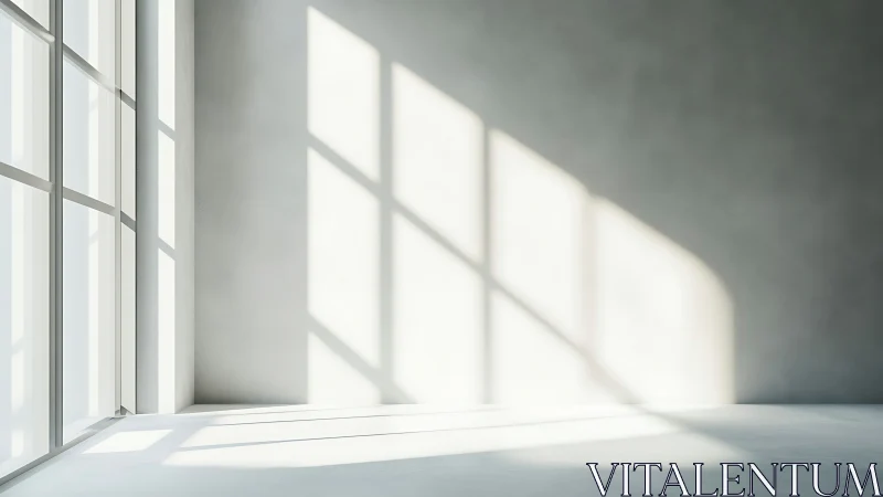 Rectilinear daylight projection across minimal interior plane.