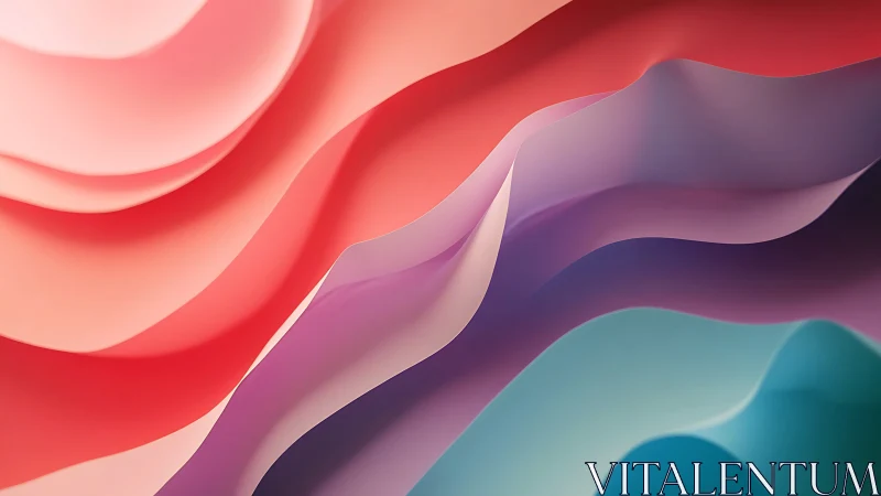 Layered color waves flow in a soft abstract gradient landscape
