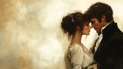 A Tender Moment Between Two Hearts in Love.