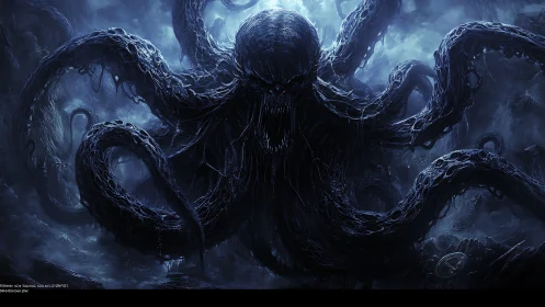 Shadowed abyss titan unfurling its midnight tendrils.
