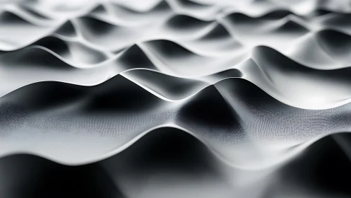 3D metallic wavefield with smooth parametric surface topology.