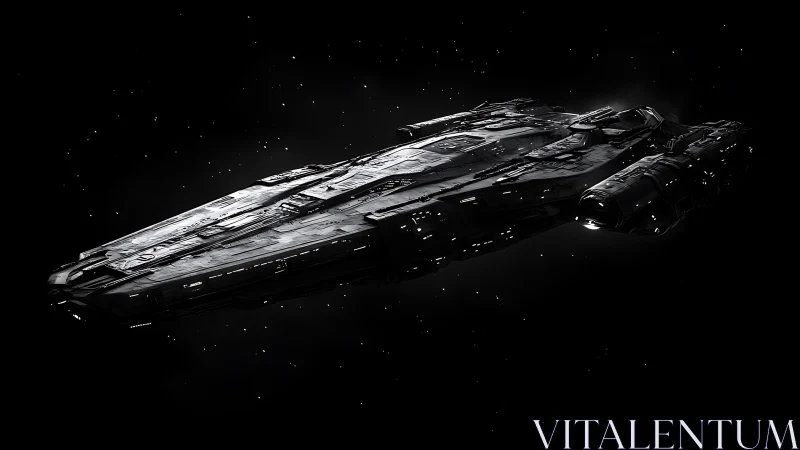 Stellar battleship in deep-vacuum tactical cruising profile.