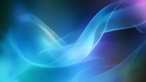 Aqua light ribbons drift across a deep digital twilight.