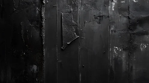 Textured black industrial wall with peeling surface detail.