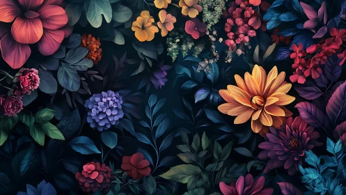 Velvet Night Blooms in Spectacular Chromatic Abundance