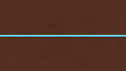 Cyan linear horizon dissecting textured brown plane.