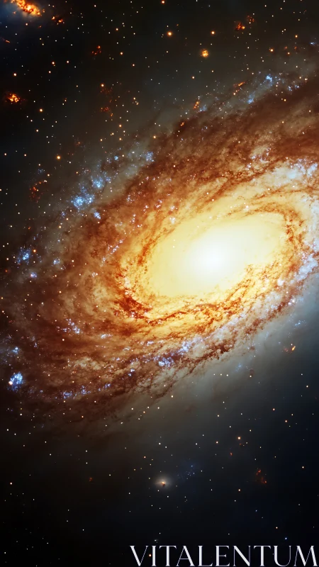 Spiral galaxy core glows amid dense star fields in space.