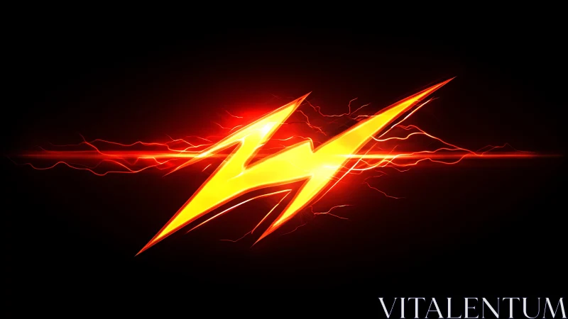 Electric blaze emblem slices through obsidian night sky.