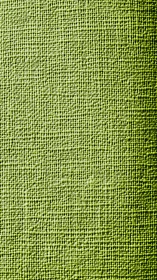 Green woven textile surface shows uniform coarse texture