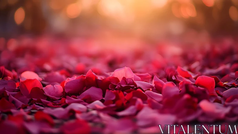 Velvet Symphony: Rose Petals in Radiant Reverie.