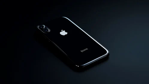 iPhone 12 Pro Max displayed with dual-lens camera module on dark background.