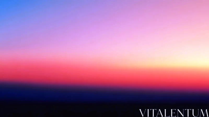 Soft gradient horizon glows with tranquil sunset light