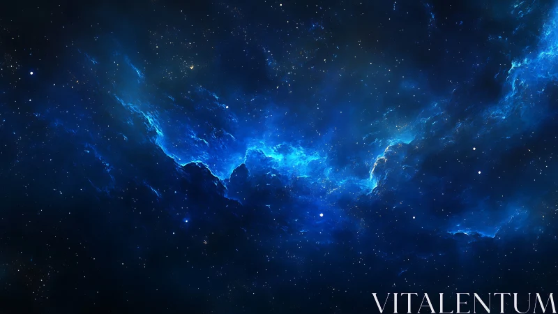 Blue stellar storm carving a luminous path through night.