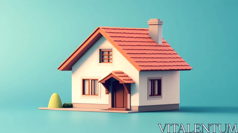 Charming Cartoon House Illustration with Pastel Colors and Clean Lines. Charming Cartoon House Illustration with Pastel Colors and Clean Lines.