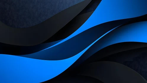 Abstract blue and black wave pattern digital background, modern style.