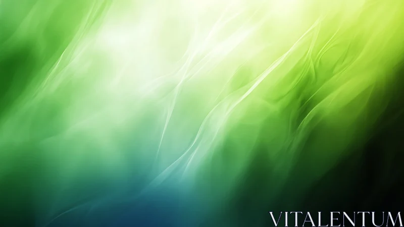 Green and blue light gradients flow in soft vertical waves