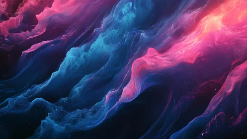 Nebula tides of neon dusk rolling through cosmic surf.