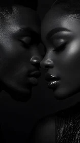 Intimate Connection in Monochrome.