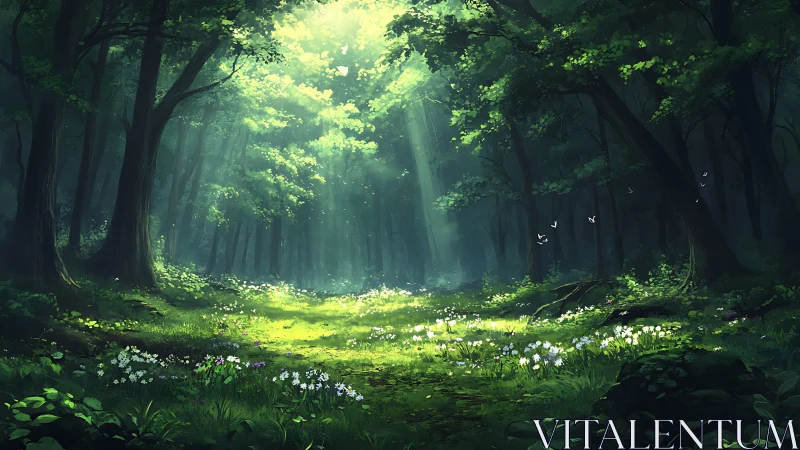 Sunlight Dances Through the Enchanted Forest Canopy