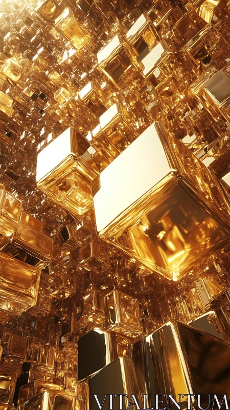 Golden cube city sparkling with light and quiet wonder.