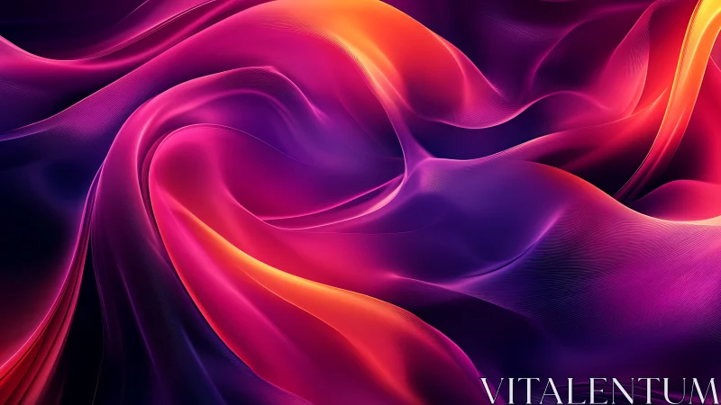 Chromatic fluid waveforms in magenta, violet and ember gradients
