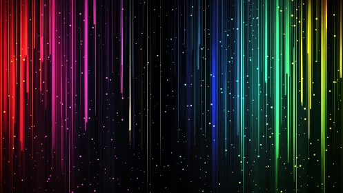 Spectral data streams cascading across dark digital space.