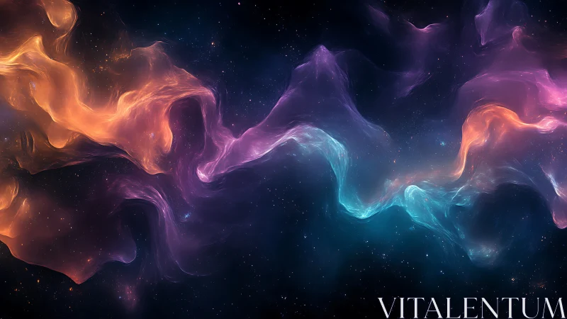 Nebula currents braid glowing rivers of color through space