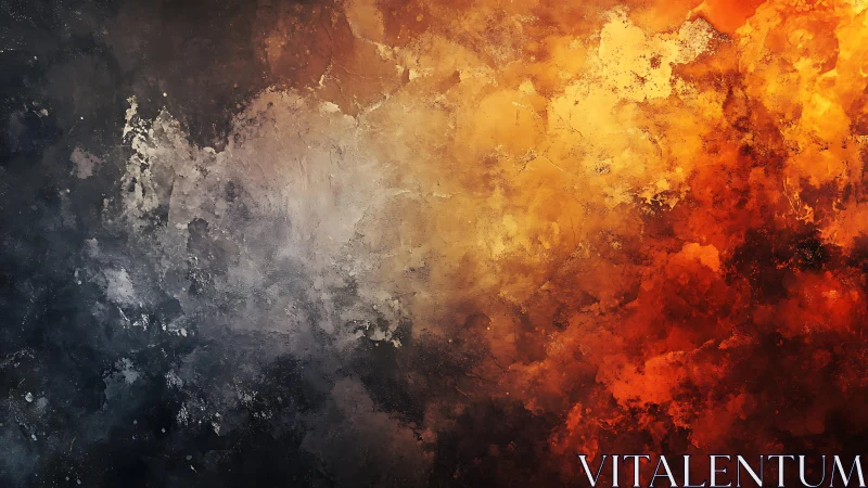 Abstract Fire and Smoke Texture, Dramatic Warm and Cool Contrast.