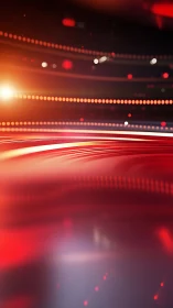 Crimson lightstage ripples with blazing cinematic energy.