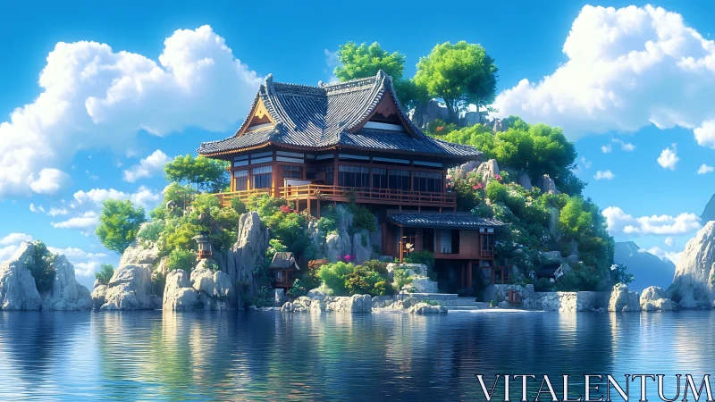 Clifftop Temple: Where Ancient Beauty Meets Tranquil Waters.