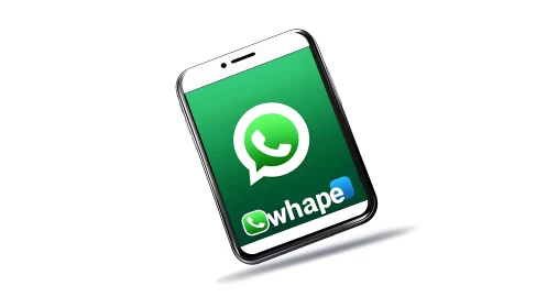 Smartphone displaying WhatsApp messaging application interface with green background