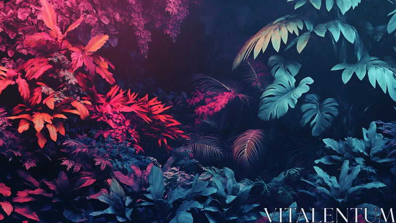 Jungle Canopy with Neon Lighting Effects