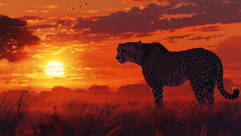 Cheetah's Golden Hour Vigil.