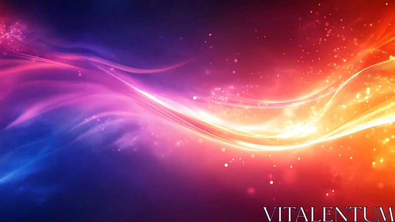 Glowing ribbons of color drifting through a dreamy sky.