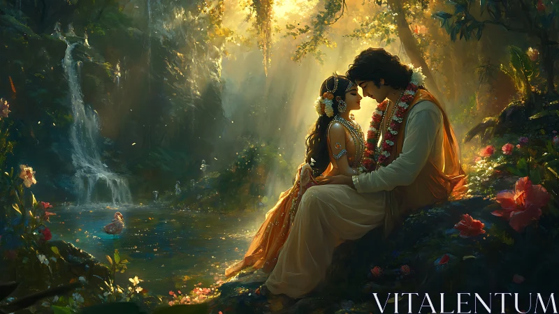 Enchanted Garden Romance: A Love Story in Golden Light.