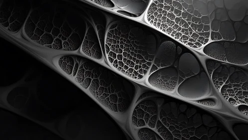 Parametric cellular membrane with high-relief fractal tessellation.