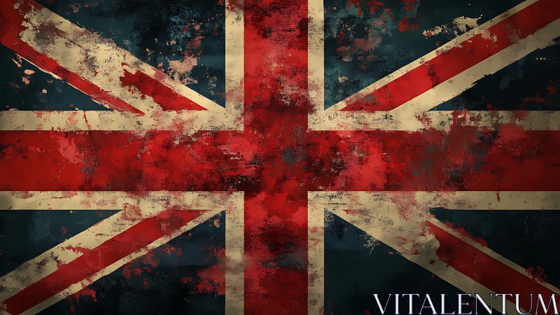 Weathered Union Jack alive with grit, history, and color.