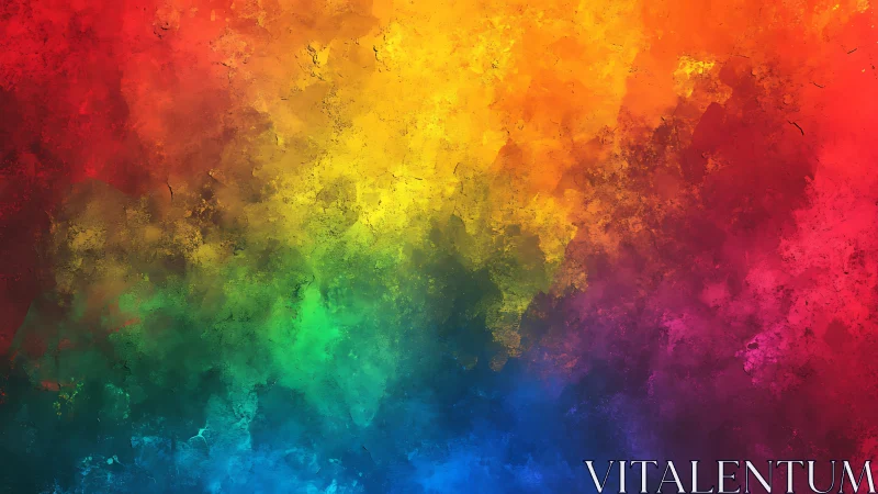 Textured abstract spectrum blending across rainbow field.