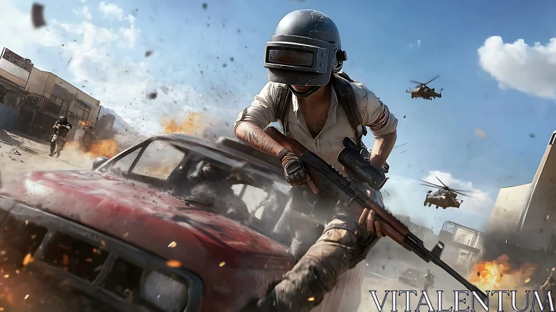 High-speed desert showdown with daring tactical heroism.