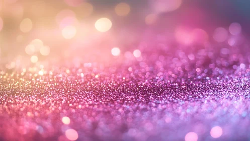 Shimmering Pink and Purple Glitter Bokeh Abstract Background.