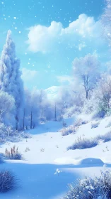 Quiet winter landscape under clear blue sky.