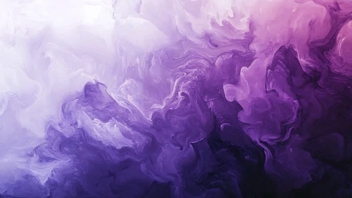 Violet smoke abstraction with swirling gradient depths.