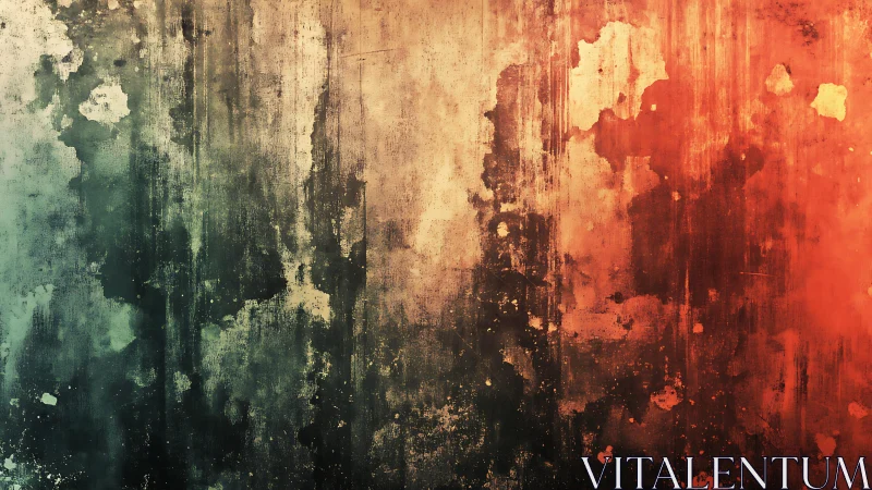 Grunge Abstract Texture with Teal and Orange Gradient Effect.