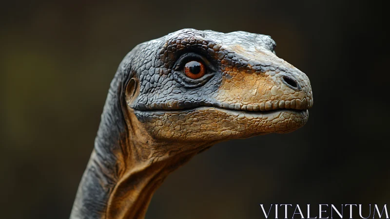 Realistic dinosaur head close-up with detailed textures.