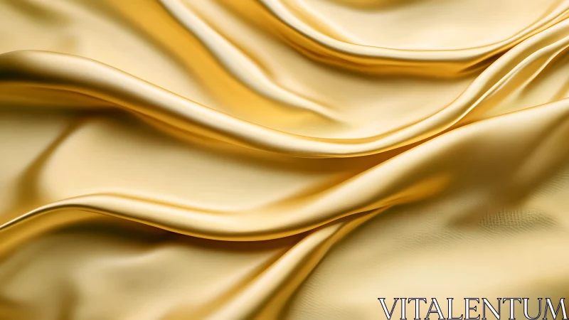 Folded golden satin surface shows high-gloss specular highlights