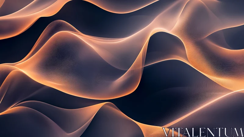 Luminescent mesh waves form layered abstract fluid topology