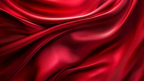 Macro study of crimson satin folds with directional highlights